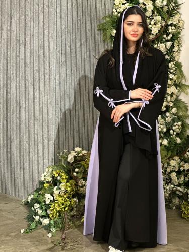 عبايه فيونكه موف فاتح