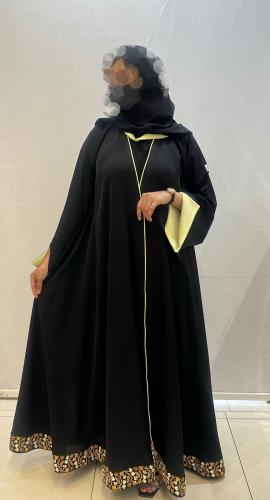 عبايه ود لون ليموني