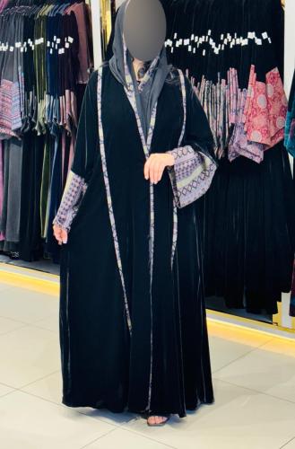 عبايه حواءمخمل بني