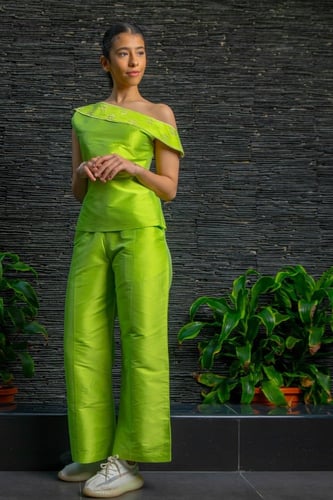 طقم بنطلون الأمل - أخضر فاتح