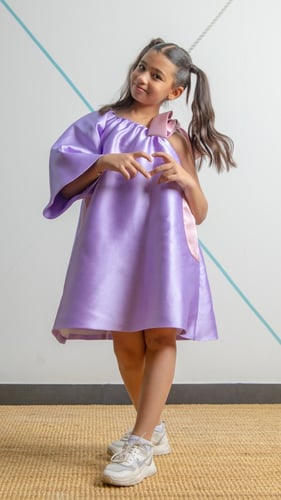 كب كيك – فستان ون شولدر - لافندر