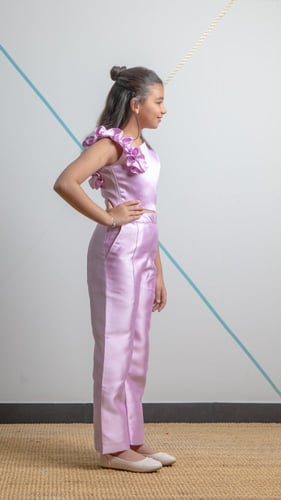 كب كيك – طقم بنطلون فراولة