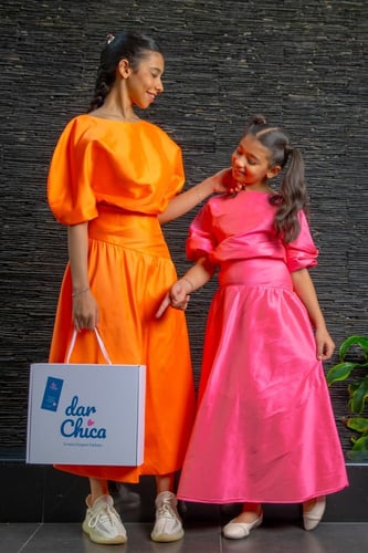 الأحلام – طقم تنورة التناغم - زهري