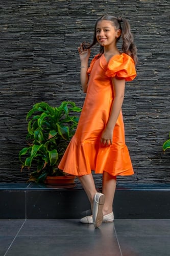 الأحلام – فستان الطاقة - برتقالي