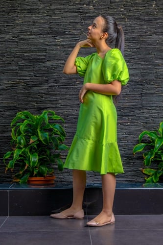 الأحلام – فستان الطاقة - اخضر فاتح