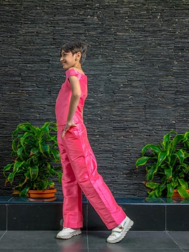 الأحلام – طقم بنطلون الأمل - زهري