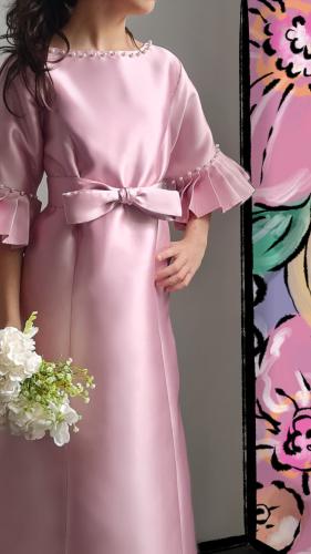 تخرج - فستان فلاونس فراولة