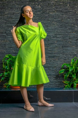 الأحلام – فستان الطاقة - اخضر فاتح