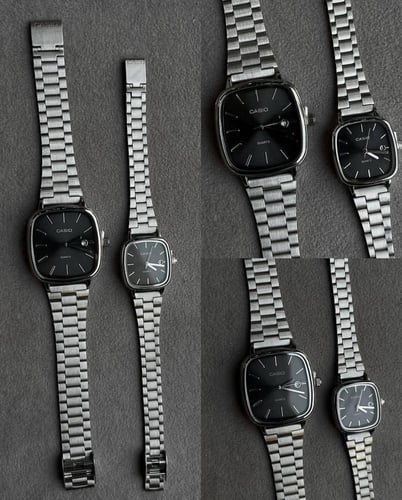 كاسيو LTP كبلز فضي ع اسود