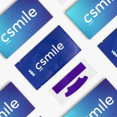 لصقات تبييض الاسنان الأرجوانية