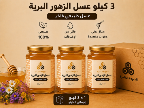باقة عسل الزهور البرية - 3 كيلو