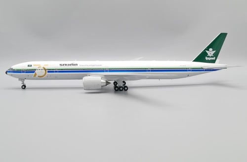 مجسم الخطوط السعودية B777-300ER نسخة 75 عام مقاس 1...