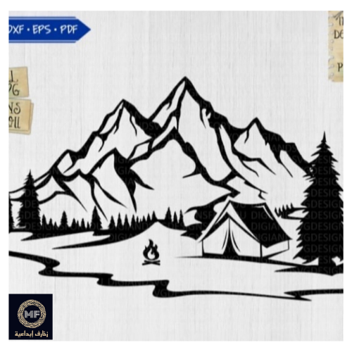 جبال جليدية منظر جداري