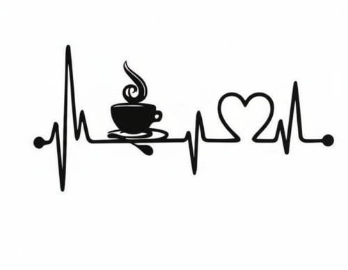 لوحة حائط معدنية لعشاق القهوة - تثبت بلاصق قوي مرف...