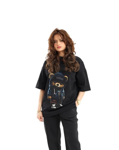 تيشرت اسود اوفر سايز