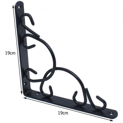 حامل رف لون أسود 19x19سم