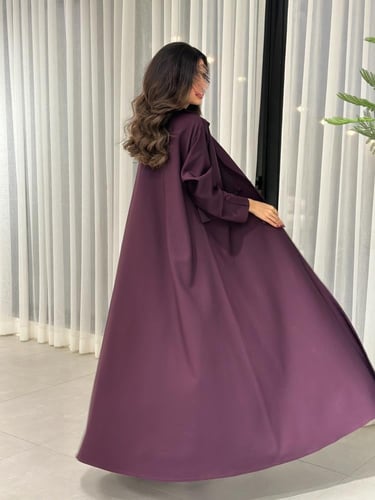 عباية باللون الموف ب أضافه إلى موف مشجر