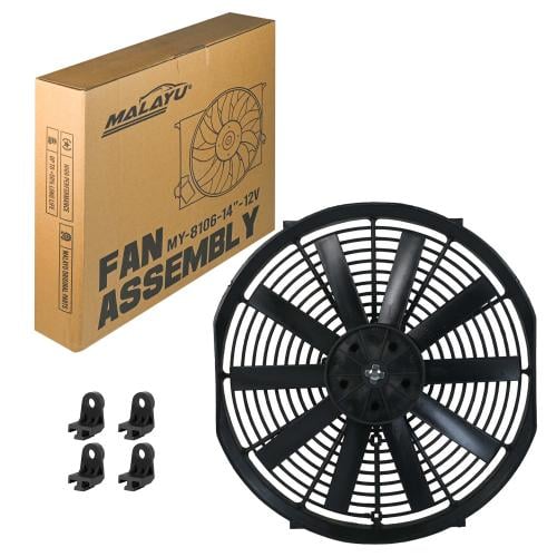 مروحة تبريد إضافية للسيارات مقاس 14 إنش (12V - 80W)