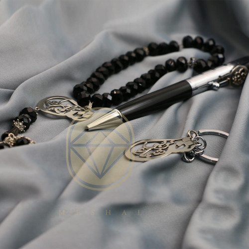 طقم 3 قطع رجالي مطلي بالفضة بالأسم حسب طلبك (MD000...