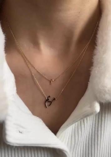 سلسال مطلي بالذهب أو الفضة بالأسم حسب طلبك