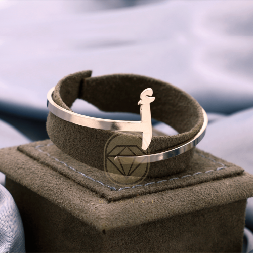 Gold or silver plated bracelet with the letter Ali...