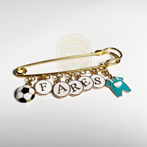 بروش مشبك حروف مطلي بالذهب بالأسم حسب طلبك