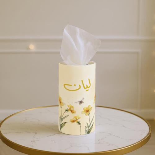 علب مناديل ثيم المواليد الورد الأصفر - حبة واحدة