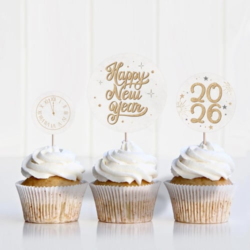 ثيم رأس السنة الذهبي ، مطبوع جاهز للتوصيل