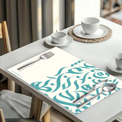لبادة طاولة ثيم الخط العربي - 12 حبة