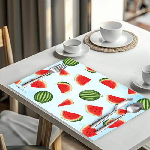 لبادة طاولة ثيم الصيف البطيخ - 12 حبة