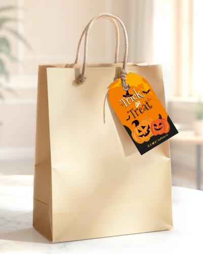 كروت تعليق ثيم الهالوين البرتقالي - 30 حبة