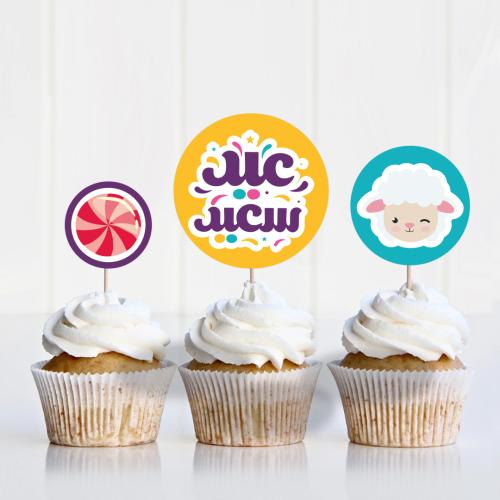 تغريسات ثيم العيد الكرتوني - 50 حبة