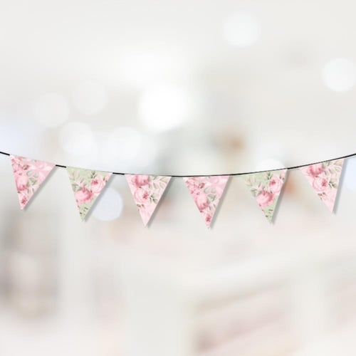 ثيم استقبال المواليد بينك فلورال ، مطبوع جاهز للتو...