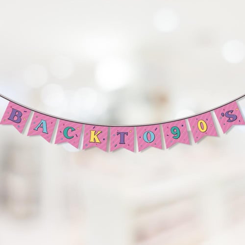 ثيم التسعينات ، مطبوع جاهز للتوصيل