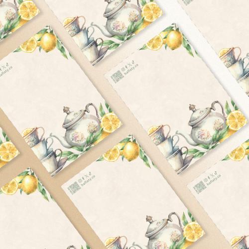 توزيعات ثيم الشاي - ملفات رقمية جاهزة للتنزيل