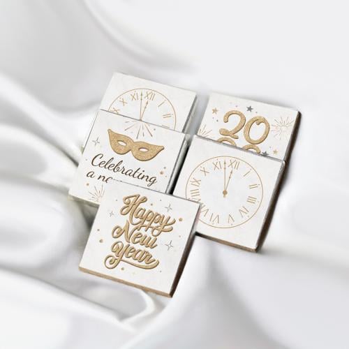 ستكير الشيكولاتة ثيم رأس السنة الذهبي - 24 حبة