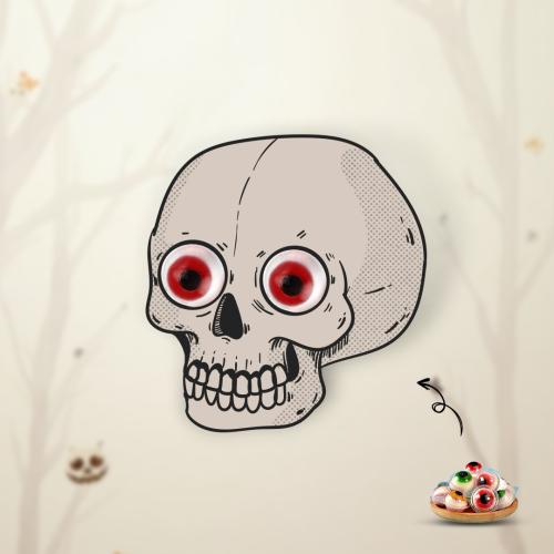 توزيعات الجمجمة - ثيم الهالوين الأحمر - ثيمات مطبو...