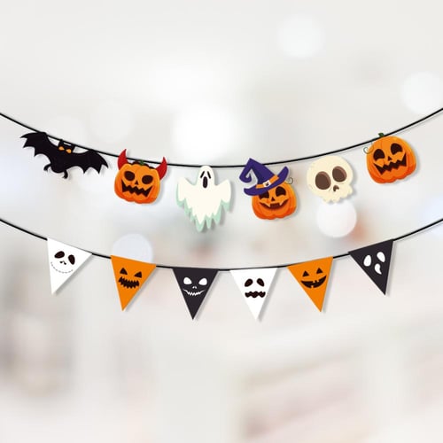 ثيم الهالوين البرتقالي ، مطبوع جاهز للتوصيل