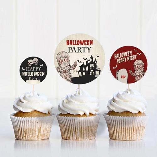 ثيم الهالوين الأحمر ، مطبوع جاهز للتوصيل