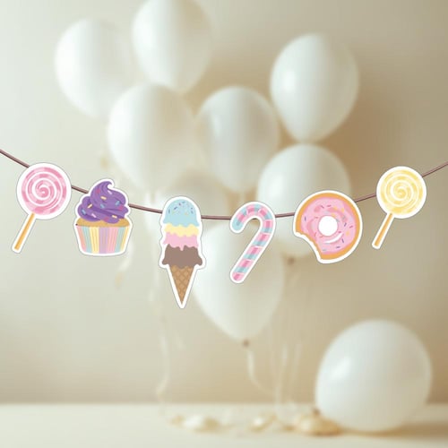 ثيم الحلويات ، مطبوع جاهز للتوصيل