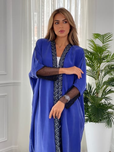 عباية نيلي بشك