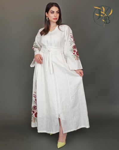 فستان العيد بورود تطريز