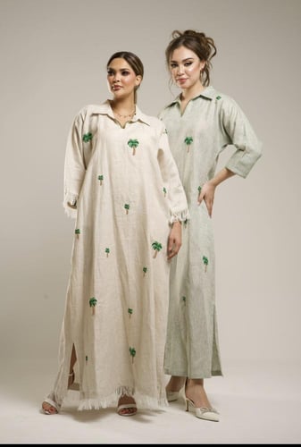 ثوب نخيل اخضر فاتح