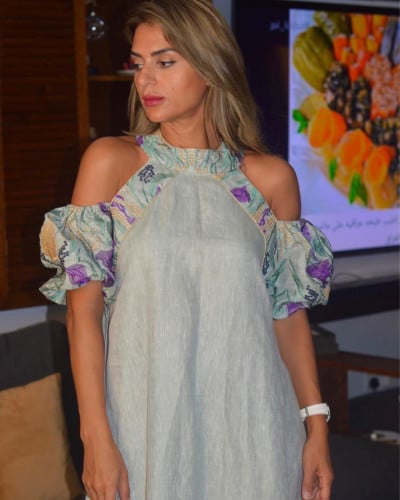 فستان اوف شولدرز مطرز