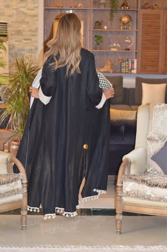 عباية لينن اسود