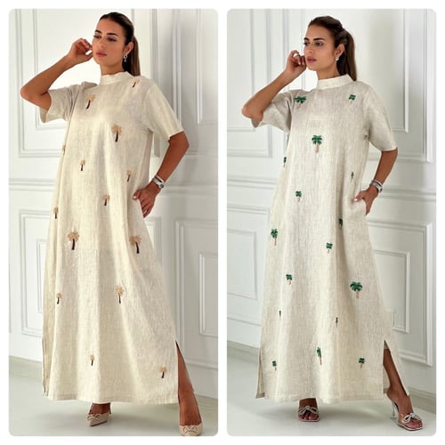 ثوب النخلة بالأخضر