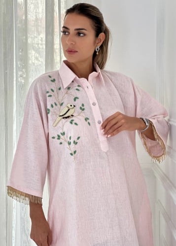 ثوب تطريز عصفور