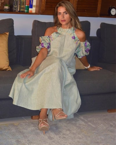 فستان اوف شولدرز مطرز