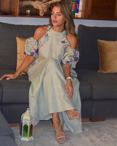 فستان اوف شولدرز مطرز