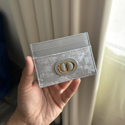 Dior cardholder رمادي